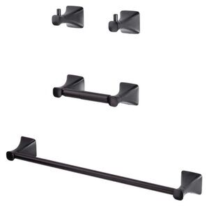 VETTA Oil Rubbed Bronze Bathroom 4 Piece Hardware Set NIB